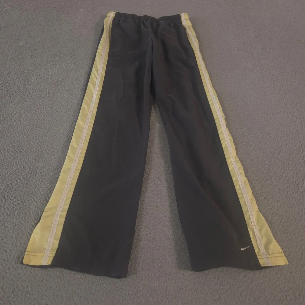 VINTAGE Nike Pants Womens Small Multi Side Stripe Straight Leg Track Workout 00s
